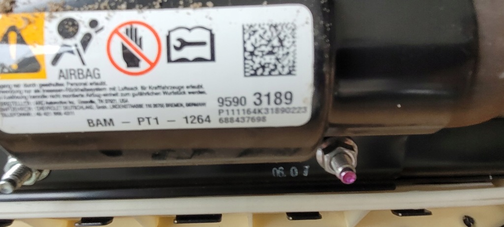 фото №13, 2x подушка chevrolet aveo t300 europa oryg inał демонтаж