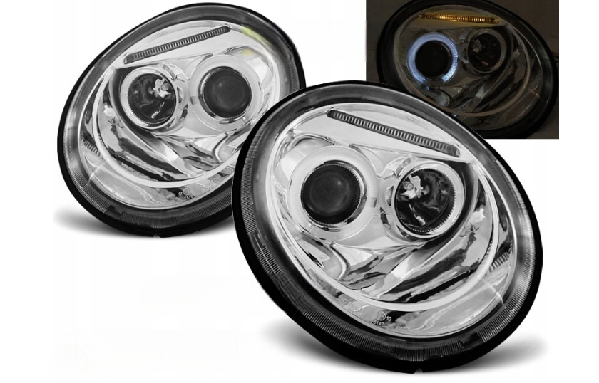 фото №2, Лампи vw new beetle 98-05 rok кільця led хром