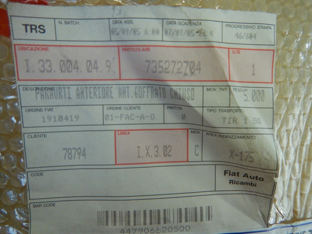 фото №8, Бампер передний перед fiat punto ii 99-03 оригинал