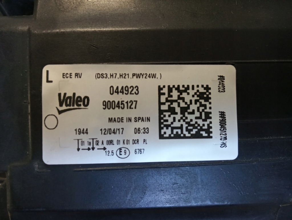 фото №7, Лампа фара левая vw golf 7 vii 5g0 valeo europ