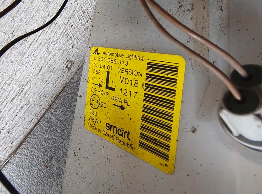 Smart fortwo 1 97- фара передня ліва європа Київ