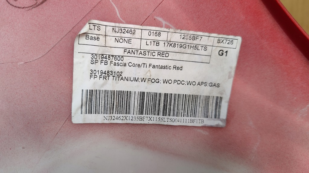 фото №9, Ford puma mk2 бампер перед червоний