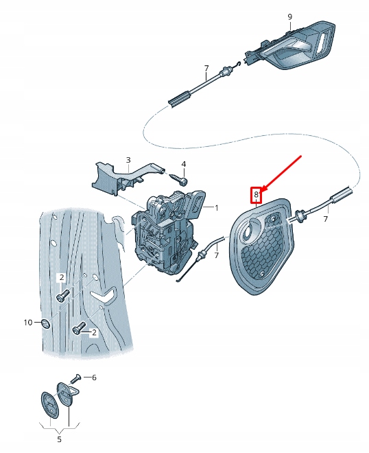 фото №9, Audi q3 f3 sportback передняя часть left door inner панель cover 8v5837915a
