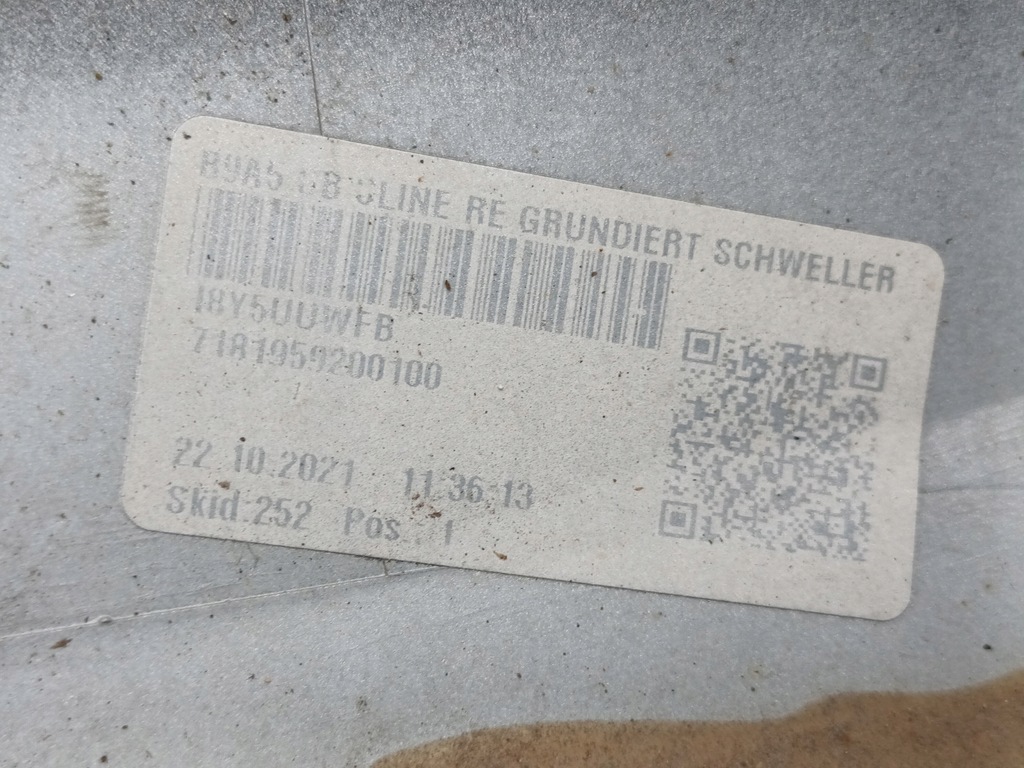 фото №12, Молдинг порог правая audi a5 ii 8w порог правый s-line