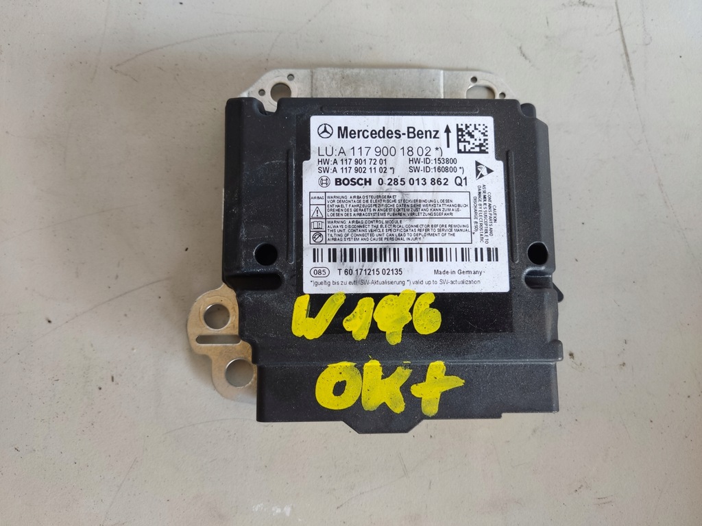 фото №1, Mercedes w176 модуль датчик подушок подушка безпеки