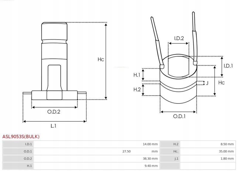 фото №3, Komutator генератора asl9053s bulk as-pl