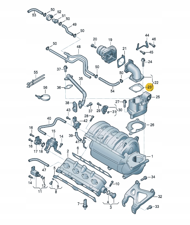 фото №1, Прокладка клапана egr rercyrkulacji выхлопных газов audi a2 1.6 fsi bad 036133073q