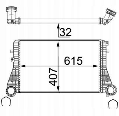 Mahle original інтеркулер audi a3 golf v octavia 2 Ціна