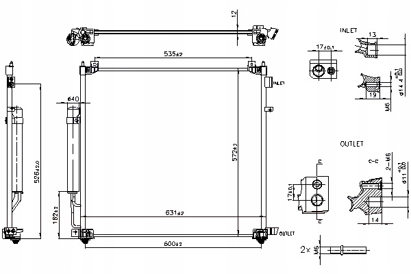 фото №1, Nissens конденсатор кондиционера land rover defender discovery v range