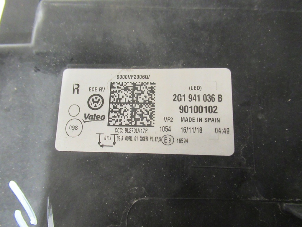 фото №13, Vw polo 6 vi 17- 2g full led лампа права 2g1941036b