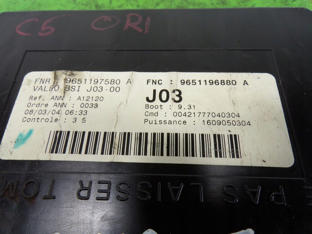 фото №8, Citroen c5 i коробка предохранителей модуль bsi 9651196880a