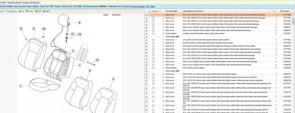 фото №5, Saab 9-5 2011 ліва сторона сидіння, сидіння