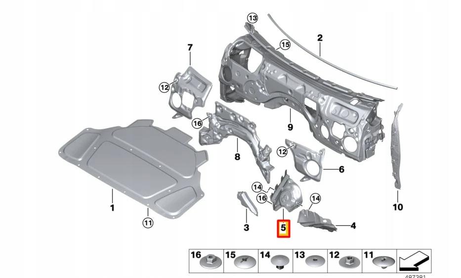 фото №10, Bmw 3 g20 ізоляція wyciszająca відсік двигуна права lhd 51487434844
