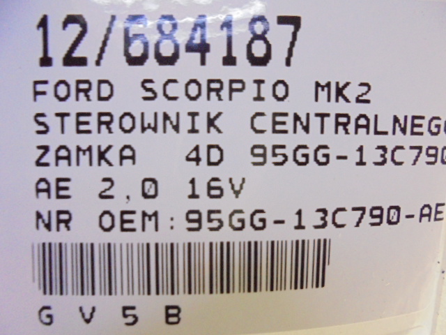 фото №5, Ford scorpio mk2 блок керування центрального замка 4d