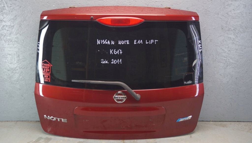 фото №2, Nissan note e11 lift крышка багажника задняя багажника k617