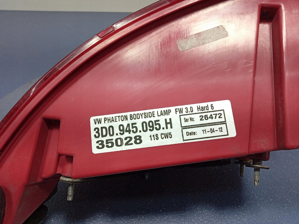 фото №7, Vw phaeton lift лампа задняя левая задняя наружная 3d0945095h