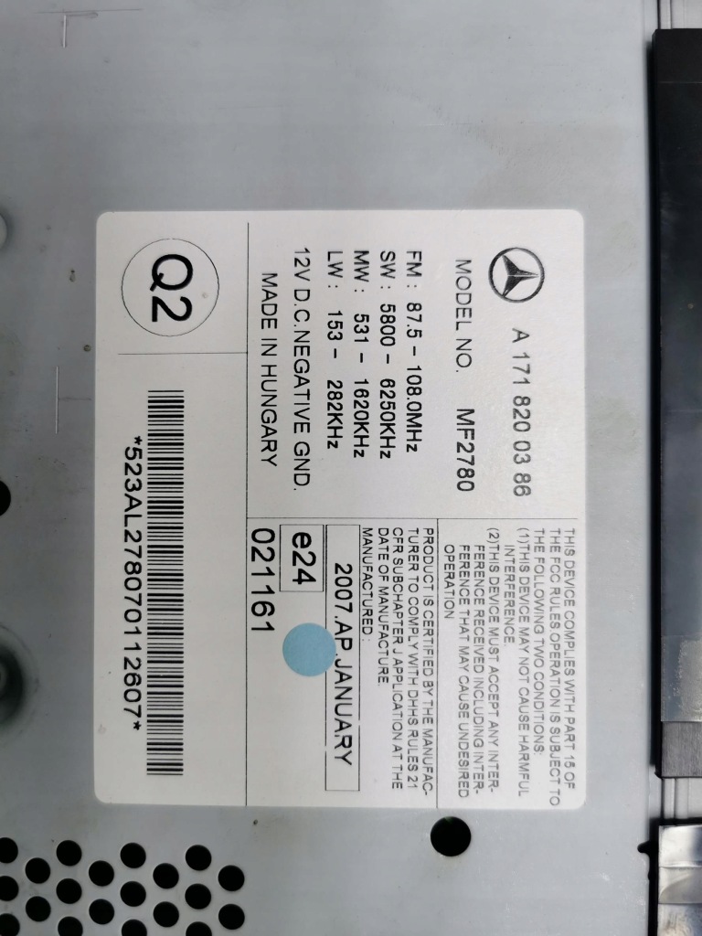 фото №8, Радіо cd mp3 mercedes slk ii r171 a1718200386