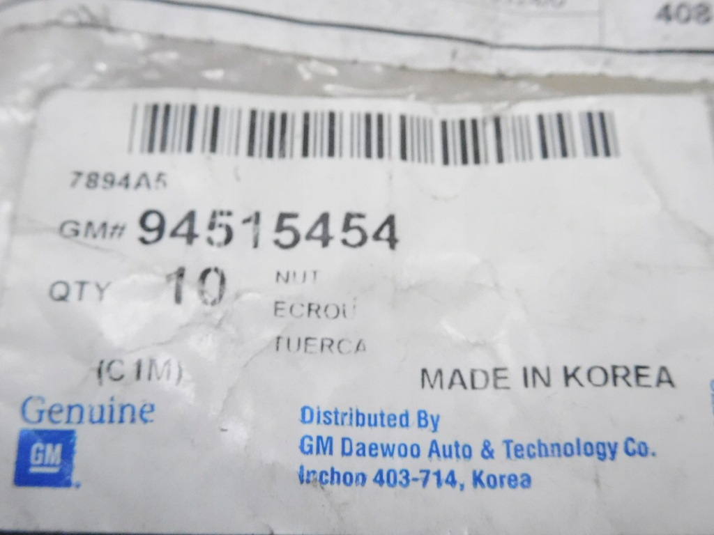 фото №6, Гайка кронштейн, спойлер задний chevrolet matiz spark оригинальный номер 94515454