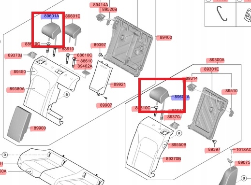 фото №1, Підголівник сидіння задня крайній do kia stinger