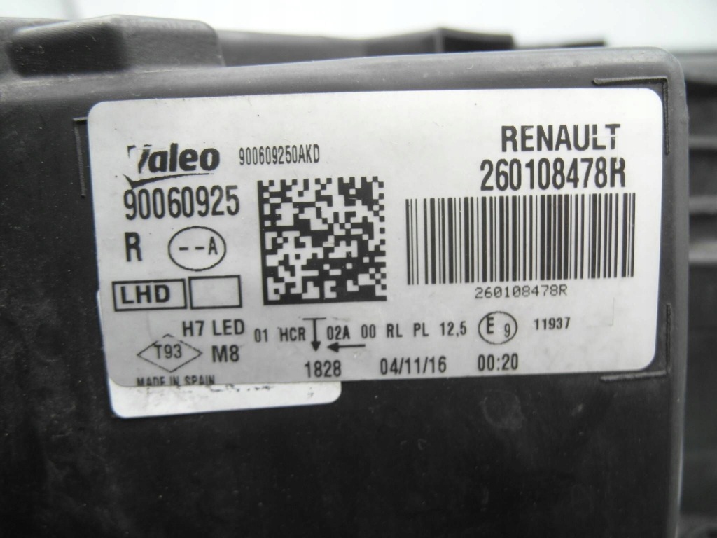 Купити Фара передня перед правий renault megane iv led 260108478r nr99