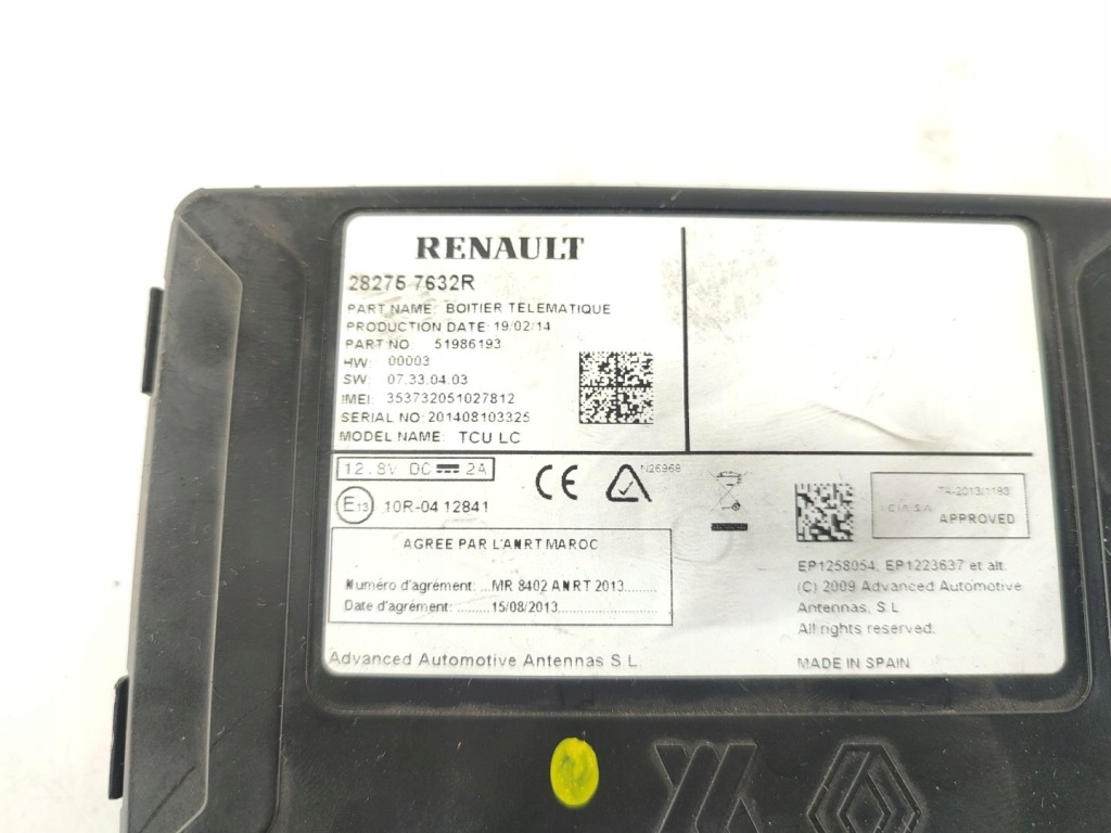 фото №3, Модуль навигации gps renault koleos i 1 hy lift 2013-2016 282757632r