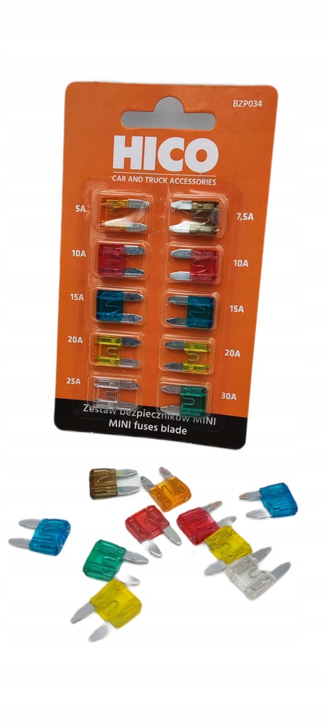 фото №1, Набор предохранители автомобильные płytkowe mini