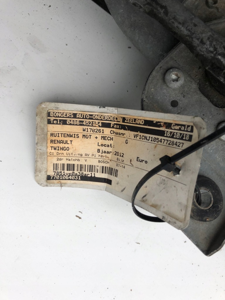 фото №4, Механизм двигатель дворник renault twingo ii 2