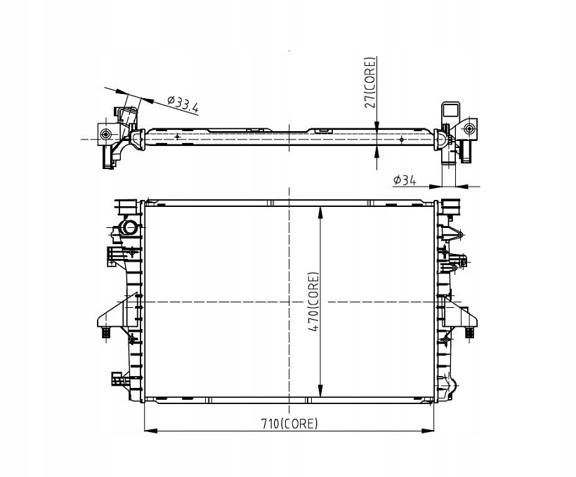 фото №1, Vw transporter t5 09 - 15 радиатор 7e0121253a