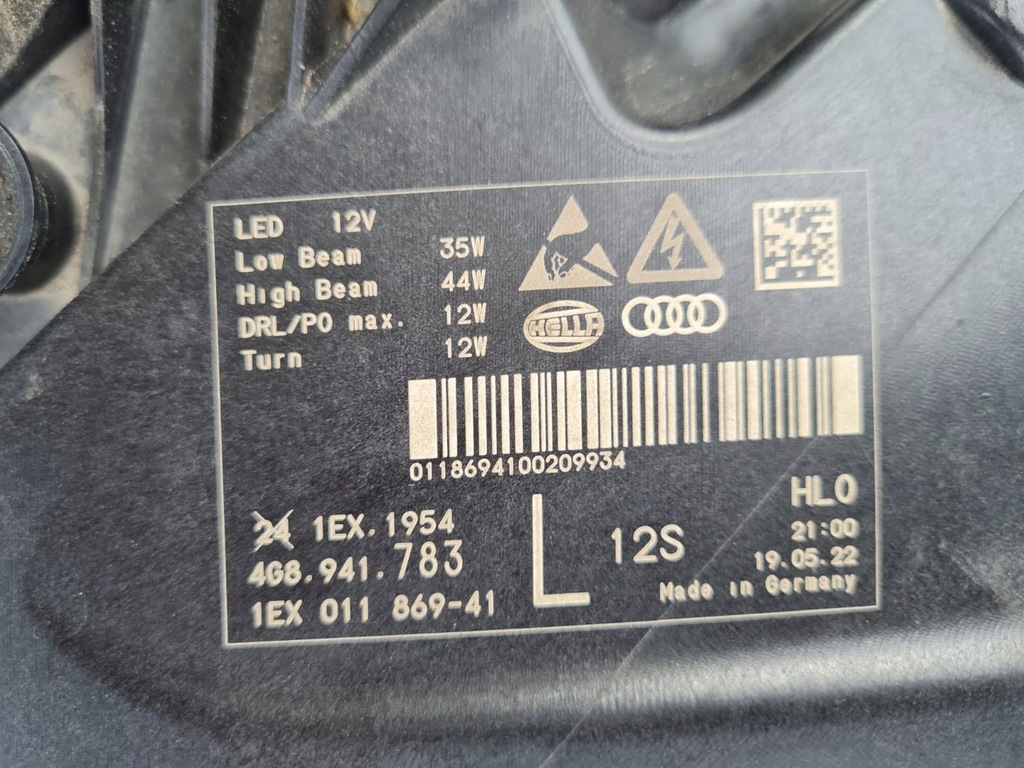 фото №13, Audi a7 s7 c7 4g8 4g lift лампы перед full led matrix 4g8941783 4g8941036