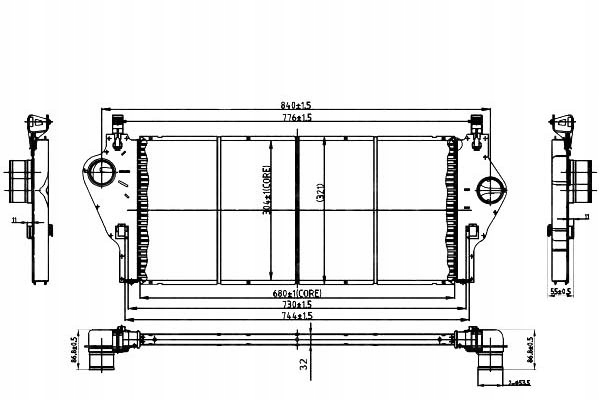 Купить Nrf интеркулер renault laguna