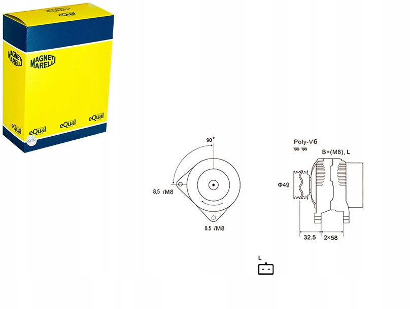 фото №1, Генератор magneti marelli 063731627010