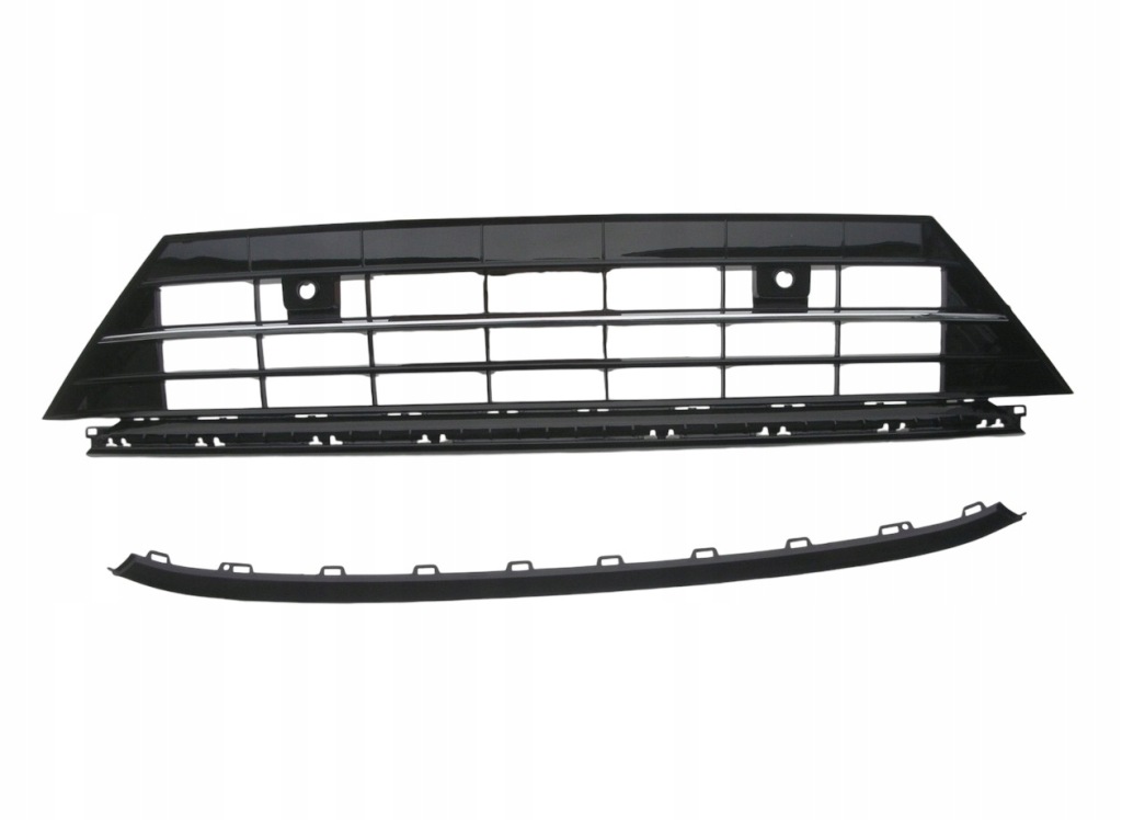 фото №1, Tiguan ii r-line решітка + хром середина бампера 2017- + молдинг