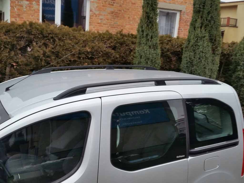 фото №12, Ford courier transit 2014 - 2023 рейлинги кровельные багажник чёрные