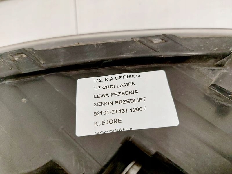 фото №13, Kia optima iii 3 лампа левый перед ксенон przedlift 92101-2t431 uk