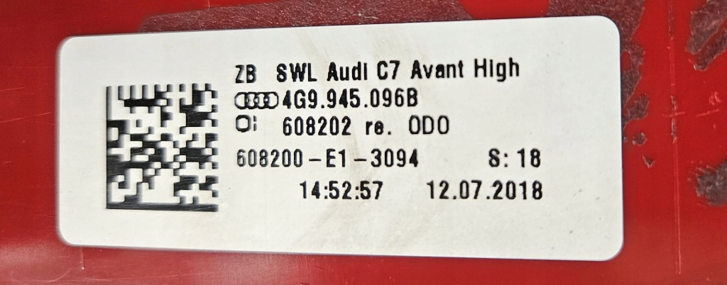 фото №11, Правая лампа задняя audi a6 s6 c7 iv 4 led kombi 4g0 4g9945096b przed lift