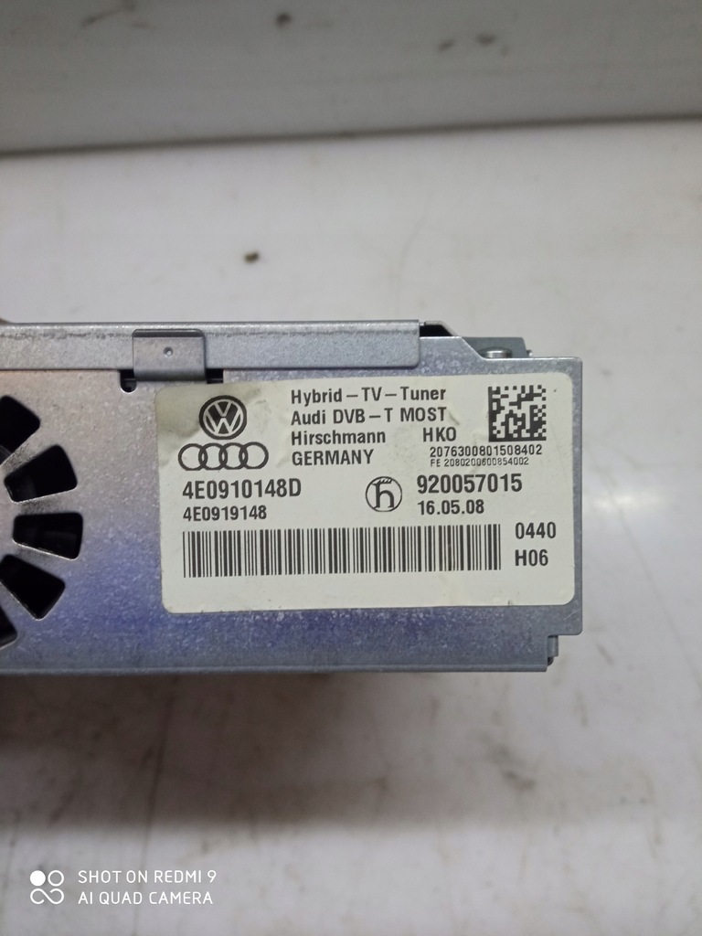 фото №1, Тюнер радио audi a6 c6 4e0035583h