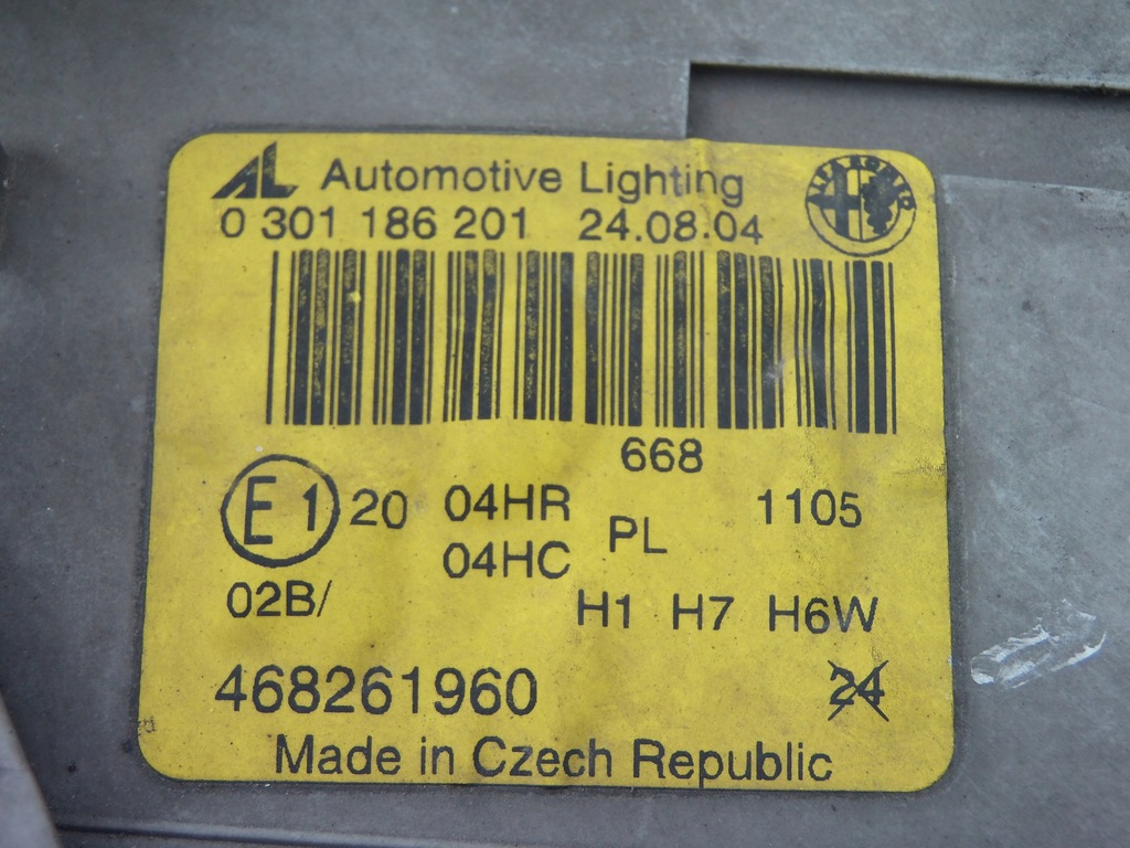 фото №7, Лампа левый перед 468261960 alfa romeo 147 europa