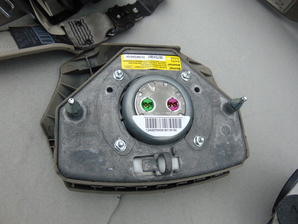 фото №12, Набор подушка безопасности консоль подушка ремни kpl volvo xc90 i 2002- europa