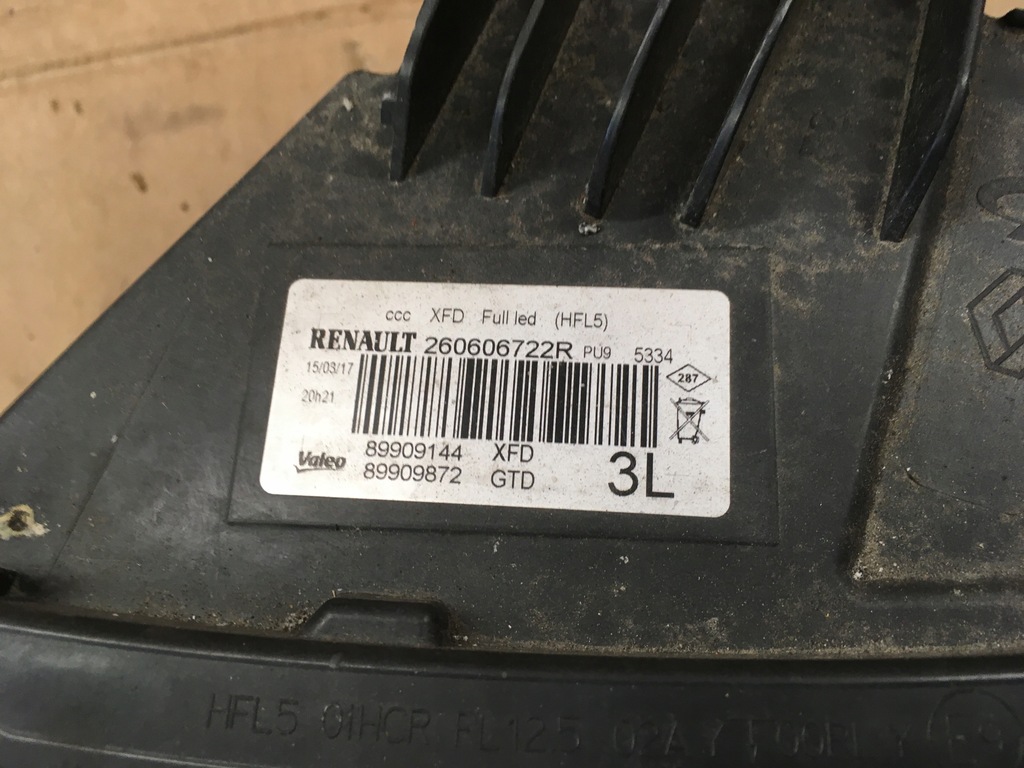 фото №5, Лампа перед led europa renault talisman 260606722r