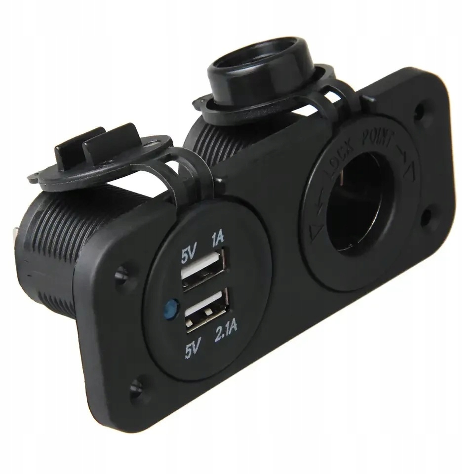 фото №8, Панель do надстройка зарядное устройство 2x usb 3,1a + разъём прикуривателя автомобильные