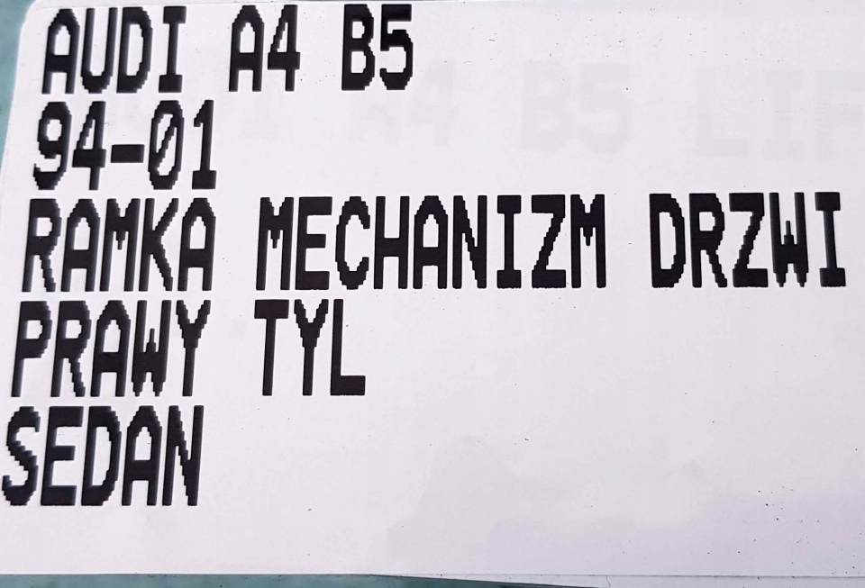 фото №8, Рамка двері механізм правий задня audi a4 b5 sedan