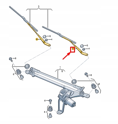 фото №1, Audi e-tron gt передняя часть правый дворник blade arm rhd 9j1955410a