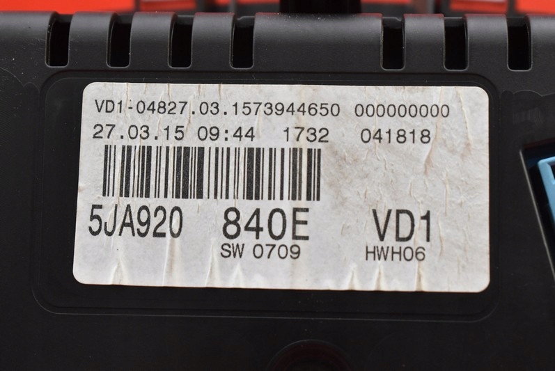 фото №8, Лічильник прилади eu 5ja920840e skoda rapid 1.6 tdi 90 km 12-17