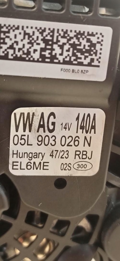 фото №5, Vw golf viii 8 hb генератор 2.0 tdi 2024 05l903026n