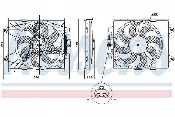 Nissens 85921 вентилятор, охлаждение двигателя Доставка