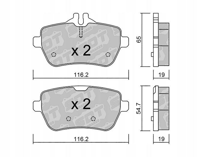 фото №2, Mocne гальмівні колодки sdt brakes hp s-50 - mercedes sl r231 задня