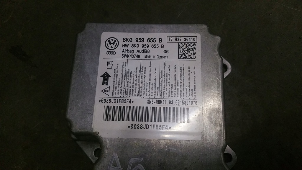 фото №8, Панель приладів консоль подушки безпеки датчик kpl audi a5