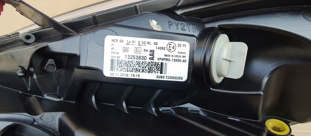 фото №14, Фара лампа передня права opel meriva b europa