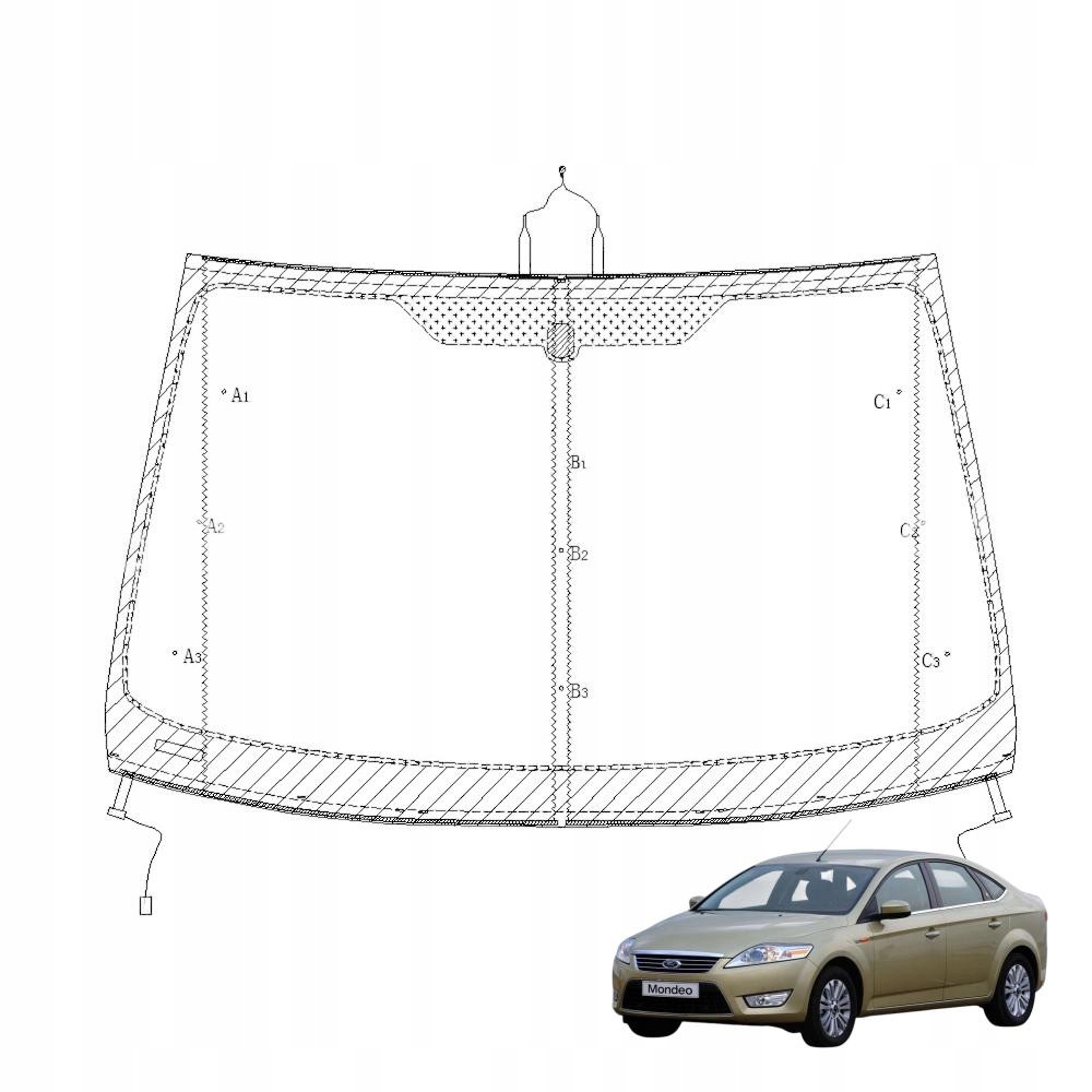 Купить Стекло лобовое ford mondeo 3 2007- 1821604