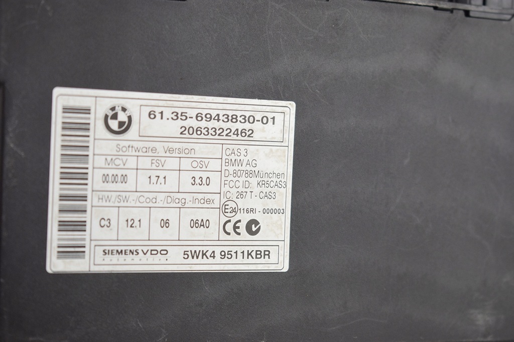 фото №10, Бортовой компьютер набор стартовый bmw 0261209085 7557809